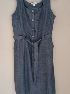 Denim Button-Down Jumper Dress